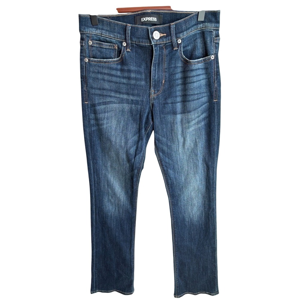 Express Barely Boot Mid Rise Women 4R Dark Wash Denim Jeans Academia